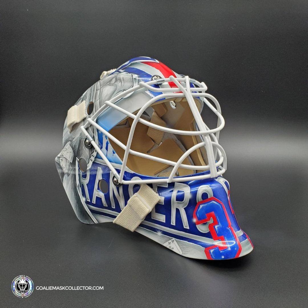 Igor Shesterkin Unsigned Goalie Mask New York 2022 Lundqvist Tribute