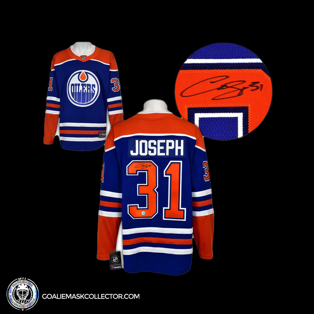Curtis Joseph Edmonton Oilers Alt Retro Fanatics Autographed. Goalie Mask Collector.
