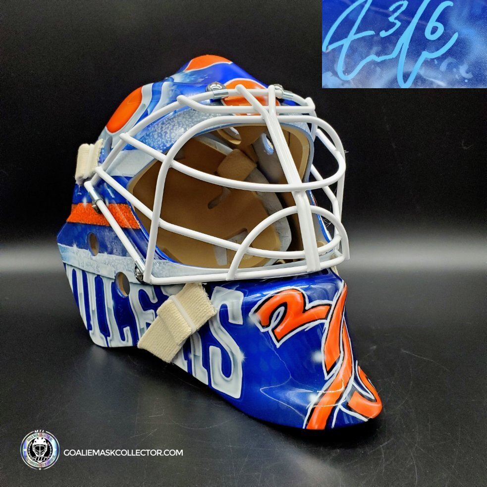 Jack Campbell Signed Goalie Mask Edmonton 2023 Signature Edition Autographed