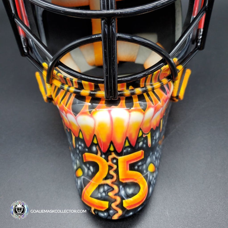 Calgary Flames] Jacob Markstrom's new white skull goalie mask :  r/CalgaryFlames