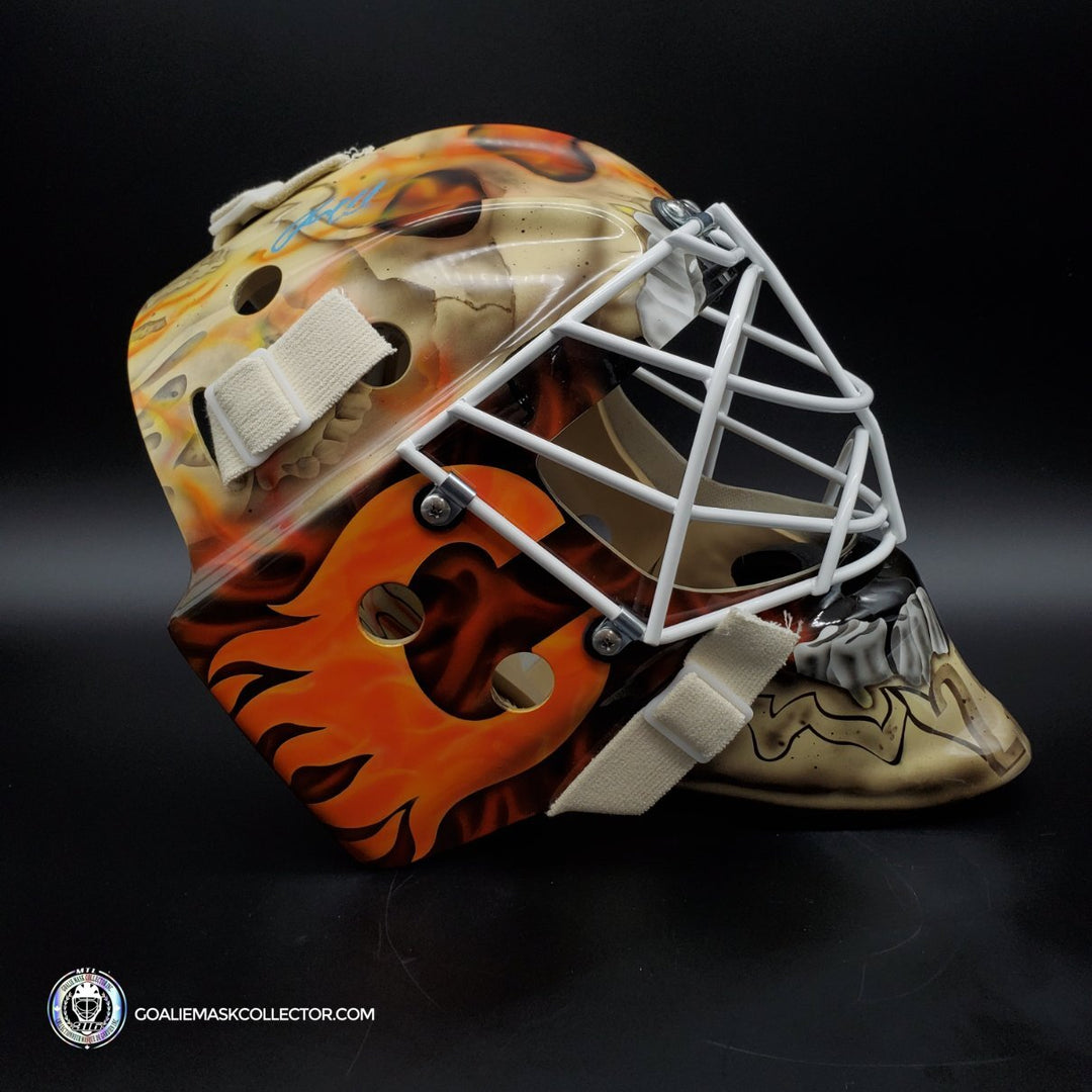 Jacob Markstrom Unsigned Goalie Mask Calgary V2 Skull Tribute