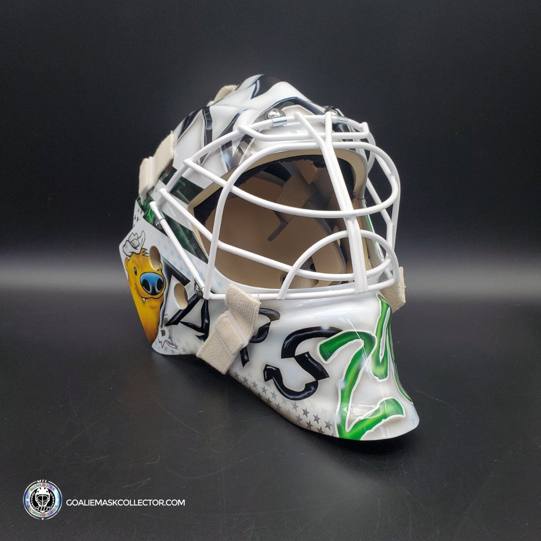 Jake Oettinger Goalie Mask Unsigned 2022 Dallas Tribute