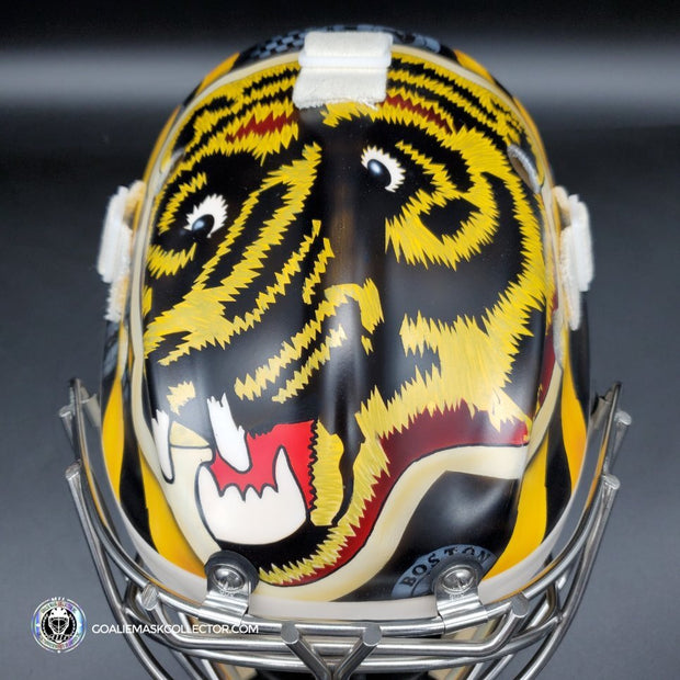 Jeremy Swayman Signed Goalie Mask 2022-2023 Boston Winter Classic Tribute Signature Edition Autographed