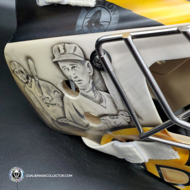 Jeremy Swayman Signed Goalie Mask 2022-2023 Boston Winter Classic Tribute Signature Edition Autographed