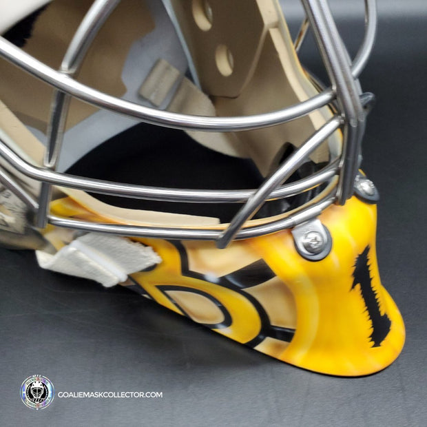 Jeremy Swayman Signed Goalie Mask 2022-2023 Boston Winter Classic Tribute Signature Edition Autographed