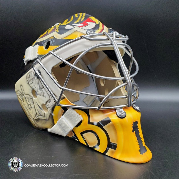 Jeremy Swayman Signed Goalie Mask 2022-2023 Boston Winter Classic Tribute Signature Edition Autographed