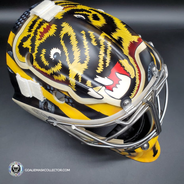 Jeremy Swayman Signed Goalie Mask 2022-2023 Boston Winter Classic Tribute Signature Edition Autographed