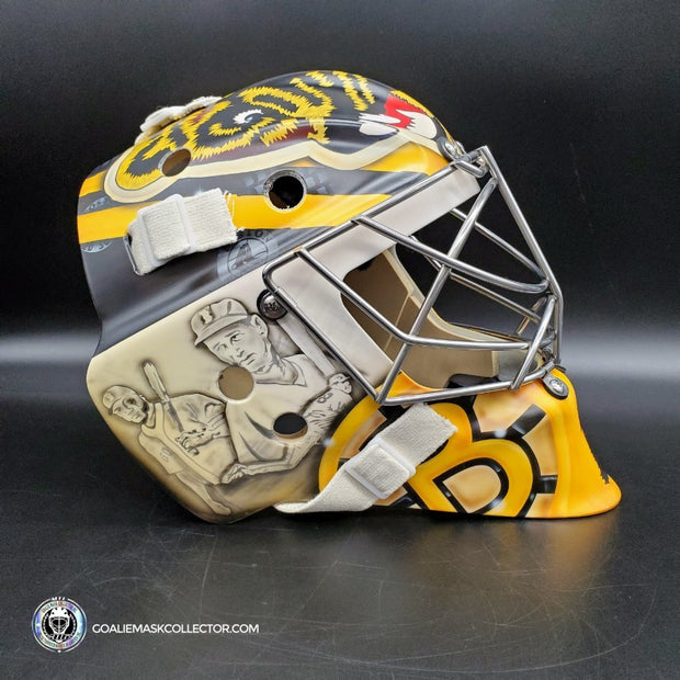 Jeremy Swayman Signed Goalie Mask 2022-2023 Boston Winter Classic Tribute Signature Edition Autographed