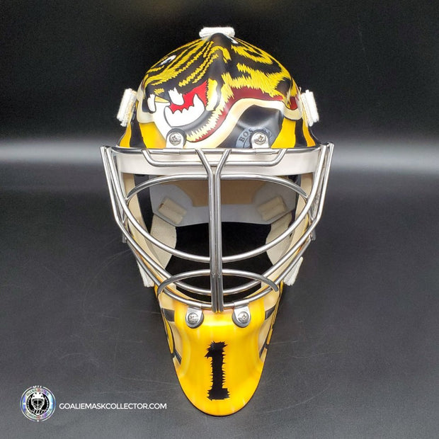 Jeremy Swayman Signed Goalie Mask 2022-2023 Boston Winter Classic Tribute Signature Edition Autographed