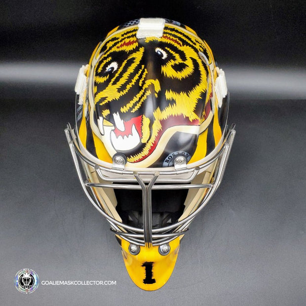 Jeremy Swayman Signed Goalie Mask 2022-2023 Boston Winter Classic Tribute Signature Edition Autographed