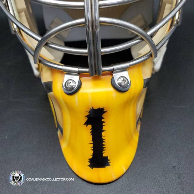 Jeremy Swayman Signed Goalie Mask 2022-2023 Boston Winter Classic Tribute Signature Edition Autographed