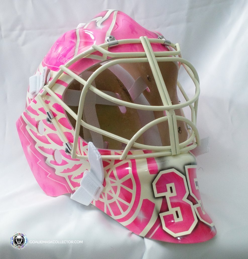 Jimmy Howard Unsigned Goalie Mask Detroit Breast Cancer 2014-15