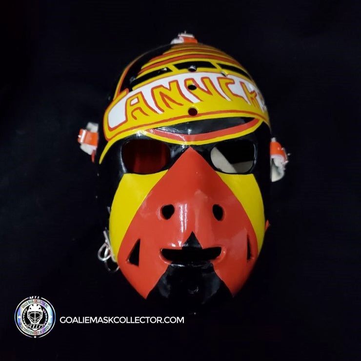 John Garrett Goalie Mask Unsigned Vancouver Vintage