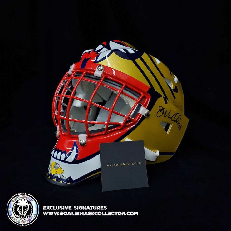 John Vanbiesbrouck Armadilla Goalie Mask Signed Game Ready 1994 Florida Panthers Don Straus Autographed # 59 of 93 - SOLD