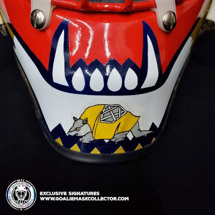 John Vanbiesbrouck Armadilla Goalie Mask Signed Game Ready 1994 Florida Panthers Don Straus Autographed # 59 of 93 - SOLD