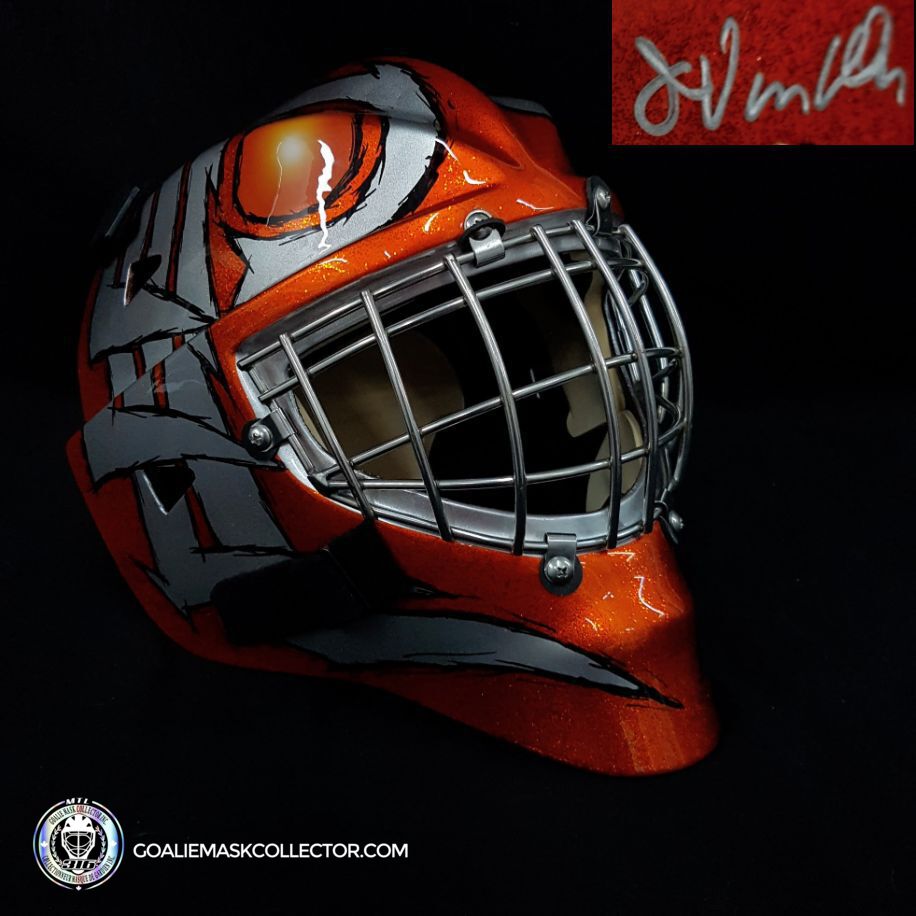 John Vanbiesbrouck Signed Goalie Mask Bee316 Philadelphia V2 Signature Edition. Goalie Mask Collector.