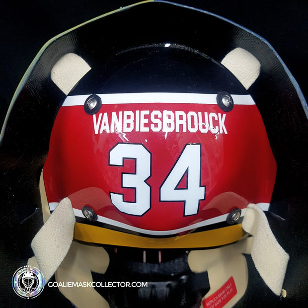 John Vanbiesbrouck Signed Goalie Mask "THE GEAR COLLECTION" Brown Pad Set Florida Signature Edition Autographed
