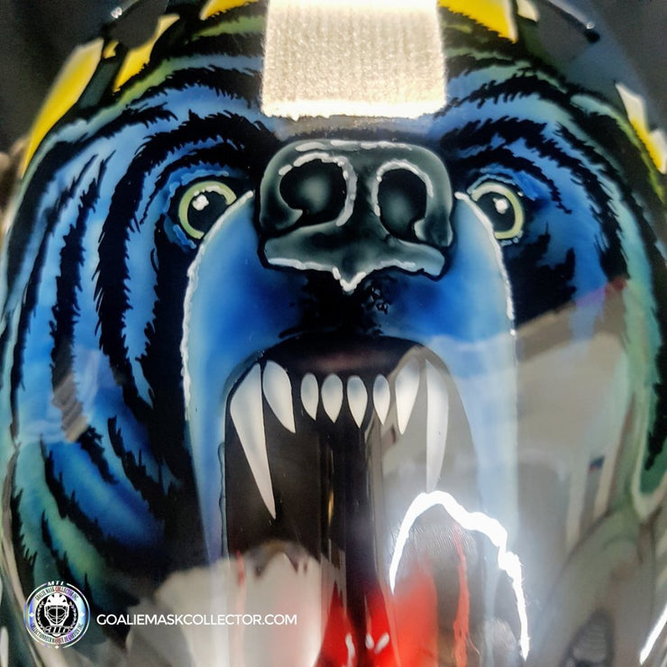 Jon Casey Unsigned Goalie Mask Boston "Blue Bear Edition" Tribute