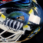 Jon Casey Unsigned Goalie Mask Boston "Blue Bear Edition" Tribute