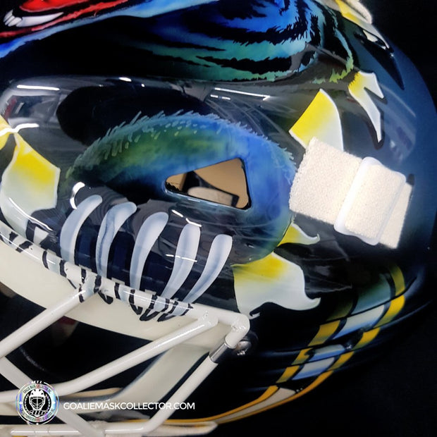 Jon Casey Unsigned Goalie Mask Boston "Blue Bear Edition" Tribute