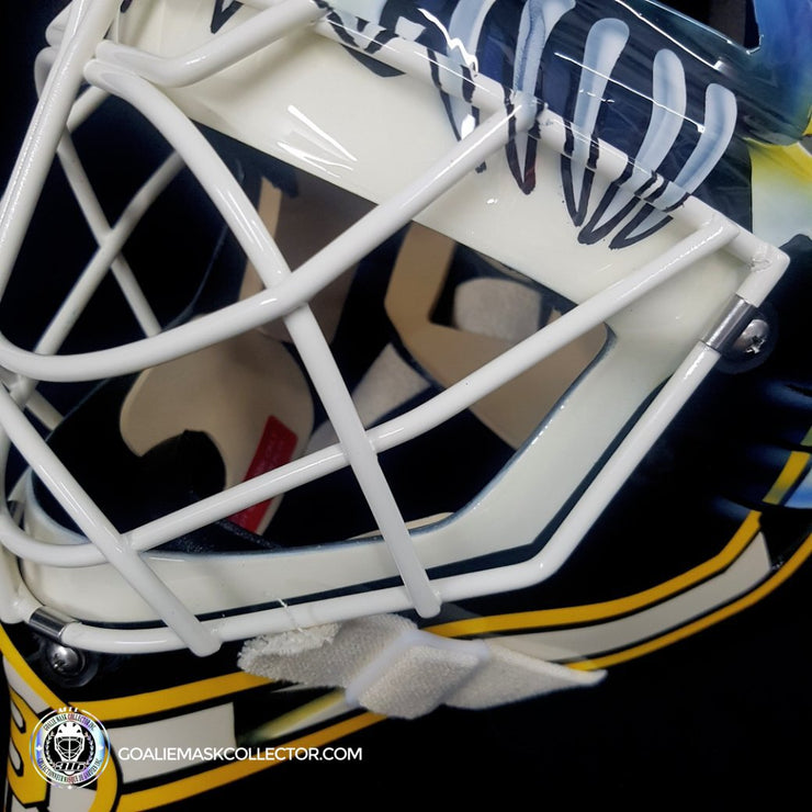 Jon Casey Unsigned Goalie Mask Boston "Blue Bear Edition" Tribute