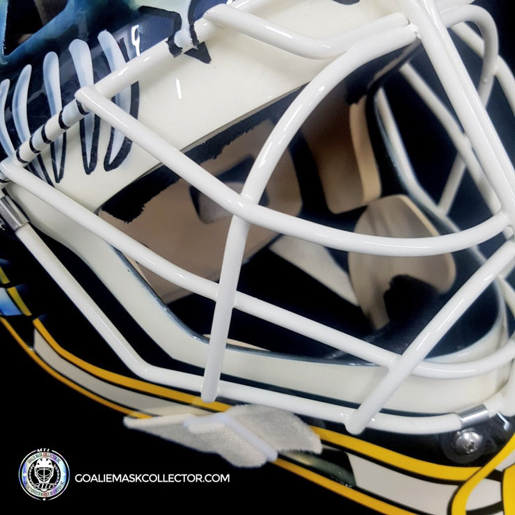 Jon Casey Unsigned Goalie Mask Boston "Blue Bear Edition" Tribute