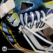 Jon Casey Unsigned Goalie Mask Boston "Blue Bear Edition" Tribute