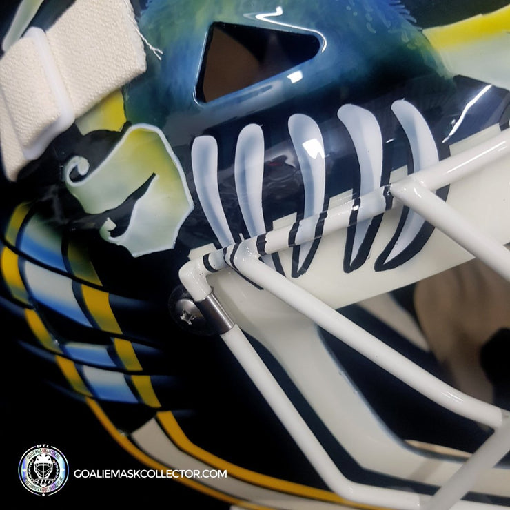 Jon Casey Unsigned Goalie Mask Boston "Blue Bear Edition" Tribute