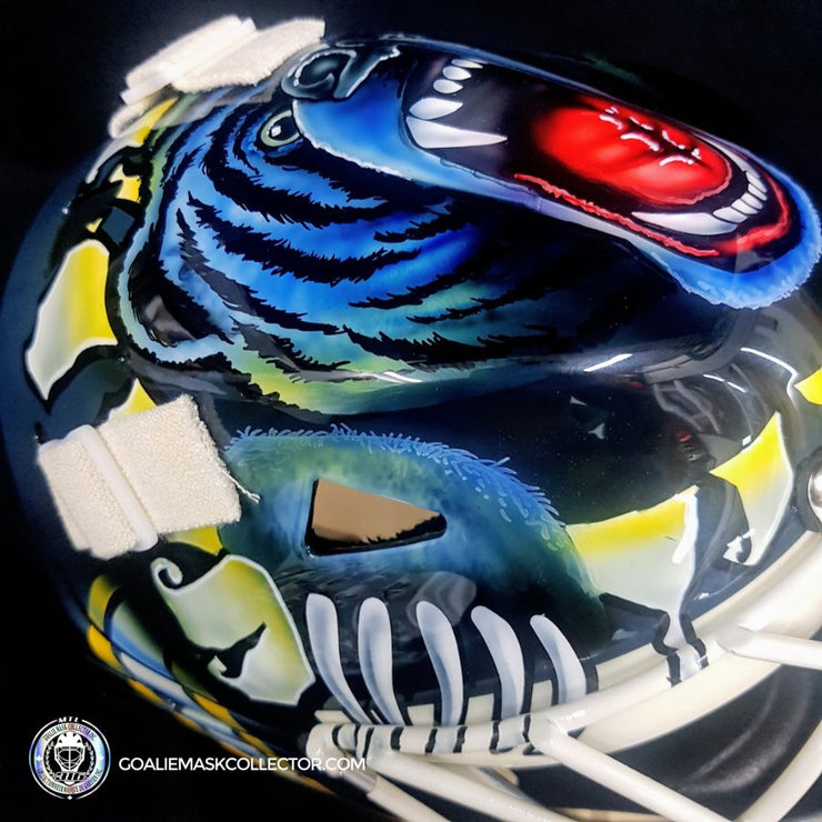 Jon Casey Unsigned Goalie Mask Boston "Blue Bear Edition" Tribute