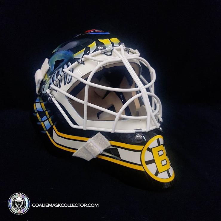 Jon Casey Unsigned Goalie Mask Boston "Blue Bear Edition" Tribute