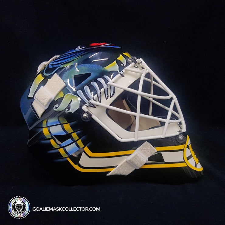 Jon Casey Unsigned Goalie Mask Boston "Blue Bear Edition" Tribute