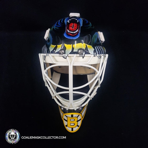 Jon Casey Unsigned Goalie Mask Boston "Blue Bear Edition" Tribute