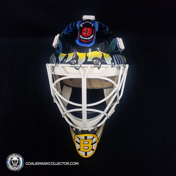 Jon Casey Unsigned Goalie Mask Boston "Blue Bear Edition" Tribute