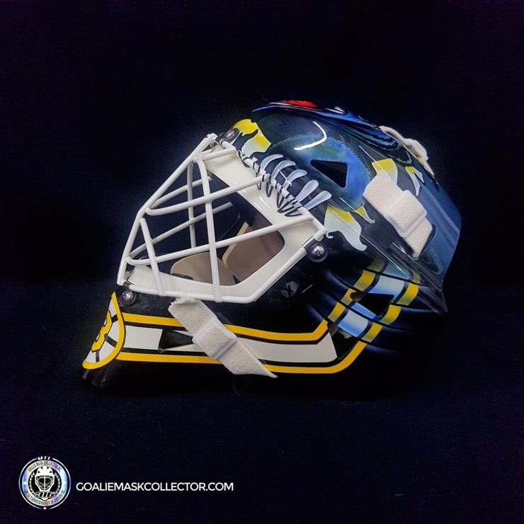 Jon Casey Unsigned Goalie Mask Boston "Blue Bear Edition" Tribute