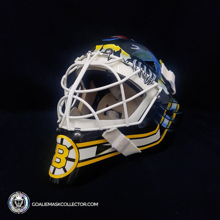 Jon Casey Unsigned Goalie Mask Boston "Blue Bear Edition" Tribute