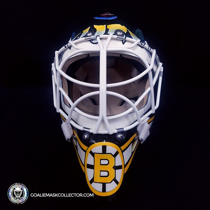 Jon Casey Unsigned Goalie Mask Boston "Blue Bear Edition" Tribute