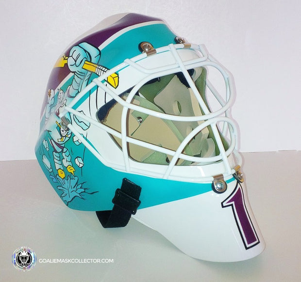 Jonas Hiller Unsigned Goalie Mask Anaheim '13-'14 Tribute