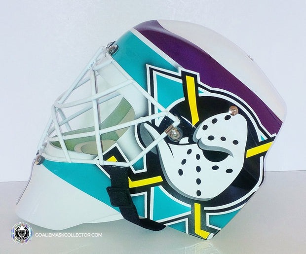 Jonas Hiller Unsigned Goalie Mask Anaheim '13-'14 Tribute