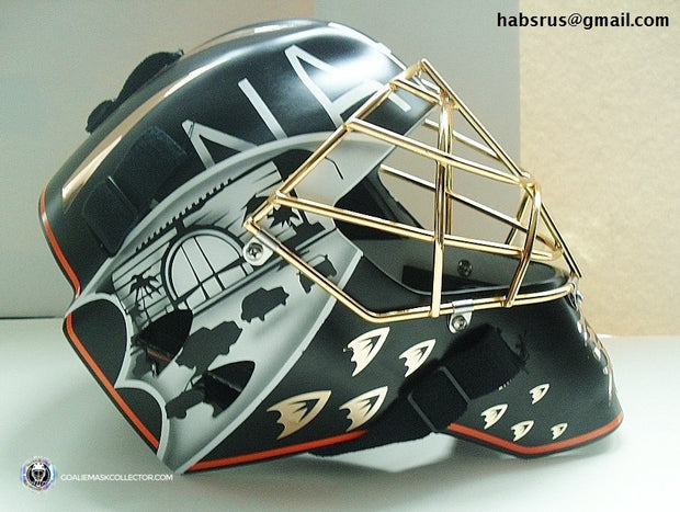 Jonas Hiller Unsigned Goalie Mask Anaheim Tribute