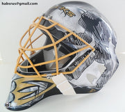 Jonas Hiller Unsigned Goalie Mask Anaheim "Grey" Tribute