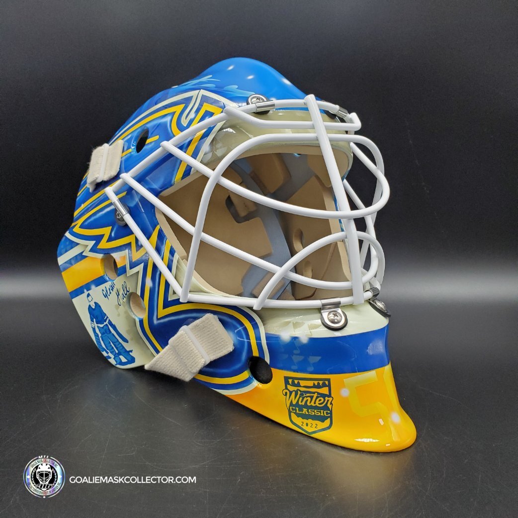 Jordan Binnington Unsigned Goalie Mask St-Louis 2022 Winter Classic
