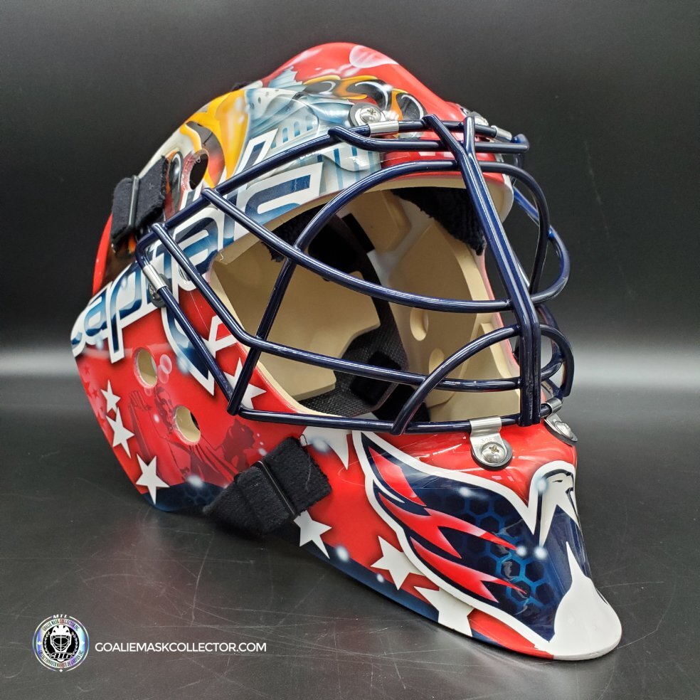 Jose Theodore Unsigned Goalie Mask Washington Tribute (Custom Touches)