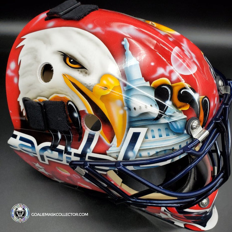 Jose Theodore Unsigned Goalie Mask Washington Tribute (Custom Touches)