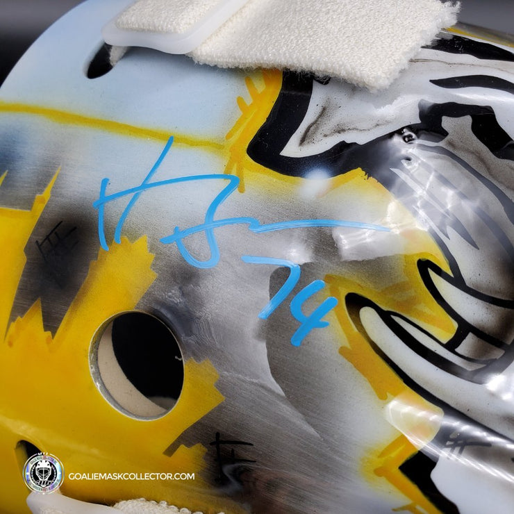 Juuse Saros Signed Goalie Mask 2022 Nashville Signature Edition Autographed