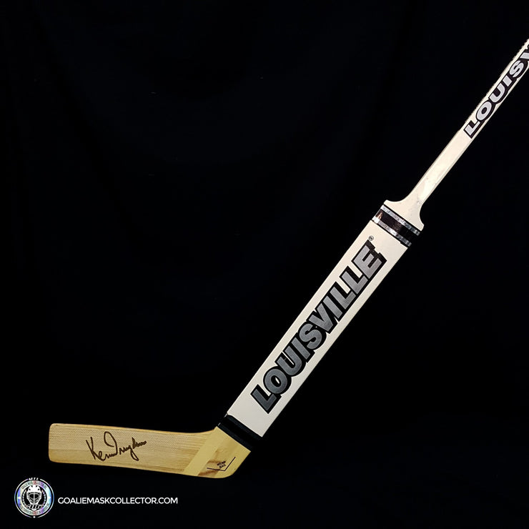 Ken Dryden Signed Goalie Stick 1990’s White Louisville Extra Large Autographed AS-00601 -SOLD