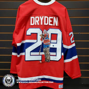 Demo: KEN DRYDEN ART EDITION SIGNED JERSEY "STANCE" HAND-PAINTED MONTREAL CANADIENS AUTOGRAPHED