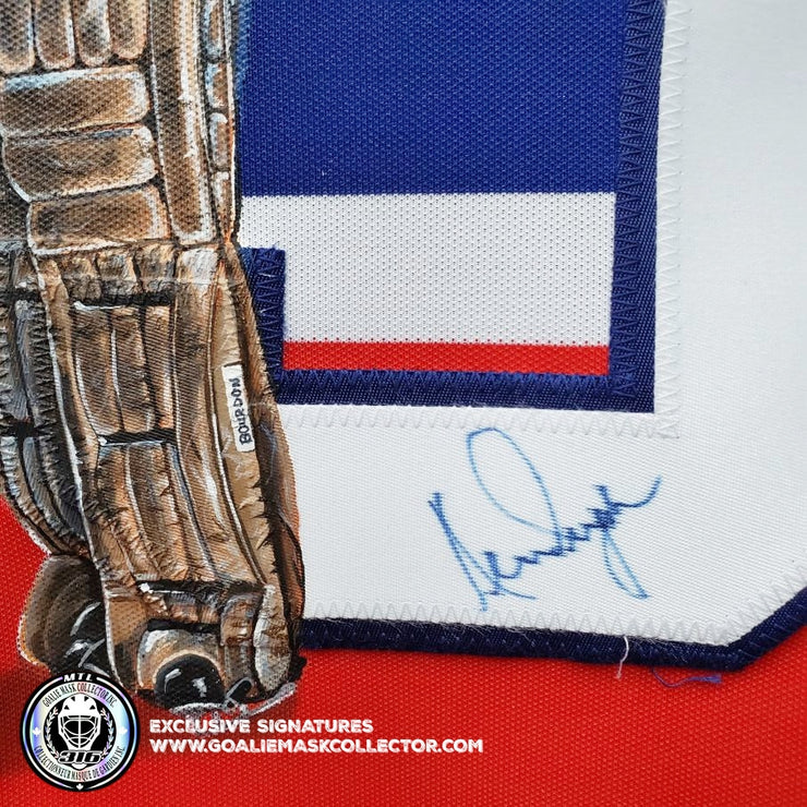 Demo: KEN DRYDEN ART EDITION SIGNED JERSEY "STANCE" HAND-PAINTED MONTREAL CANADIENS AUTOGRAPHED