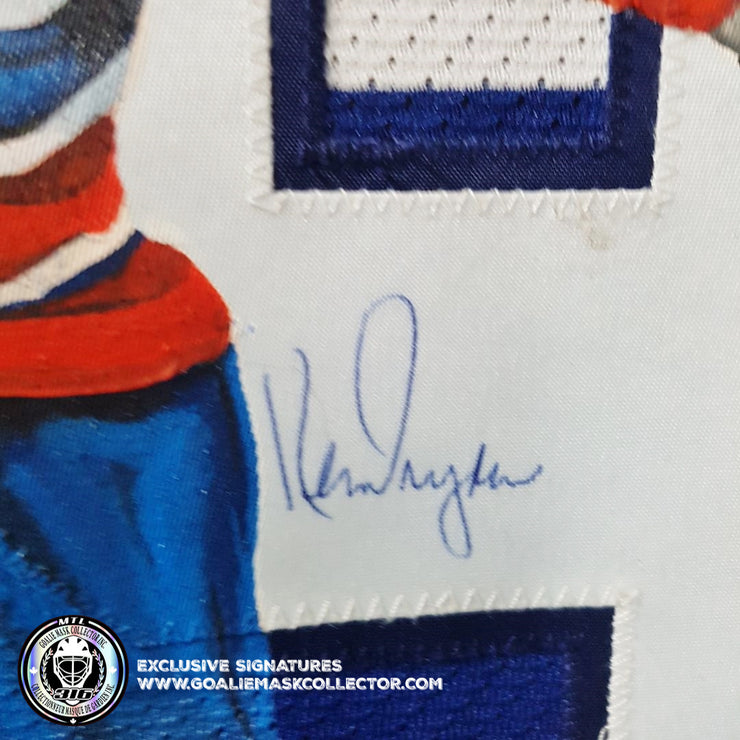 Ken Dryden Montreal Canadiens Vintage Hockey Jersey Signed Winnwell Goalie  Stick