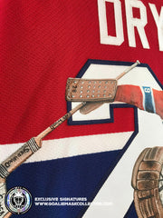 Demo: Ken Dryden Art Edition Signed Jersey "SAVE" Hand-Painted Montreal Canadiens Autographed AS-01686