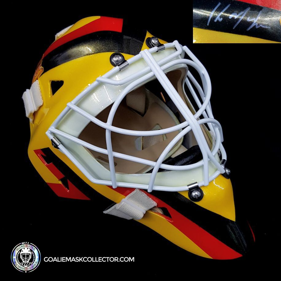 Kirk McLean Signed Goalie Mask Vancouver Yellow V2 Signature Edition Autographed